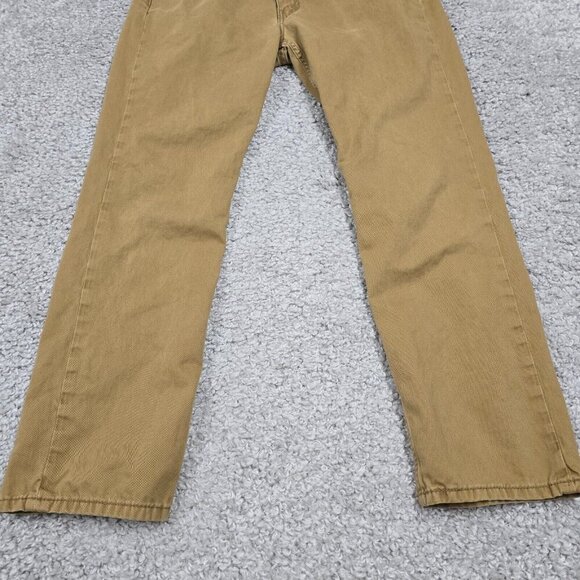 Levis 514 Pants Men 34×30 (Fits 32×29) Brown Straight Fit Mid Rise Stretch Twill - Picture 2 of 13